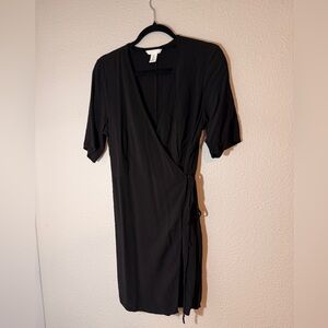 Elegant Black Wrap Dress